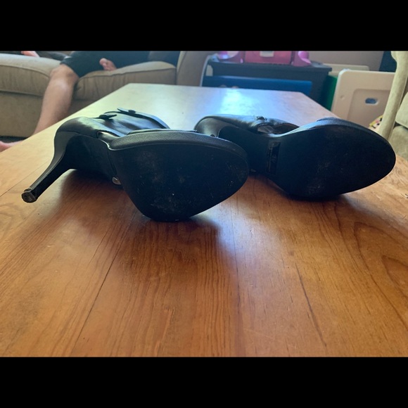 SOLD Lilliana Peep Toe Cuffed High Heel Booties - Picture 4 of 4